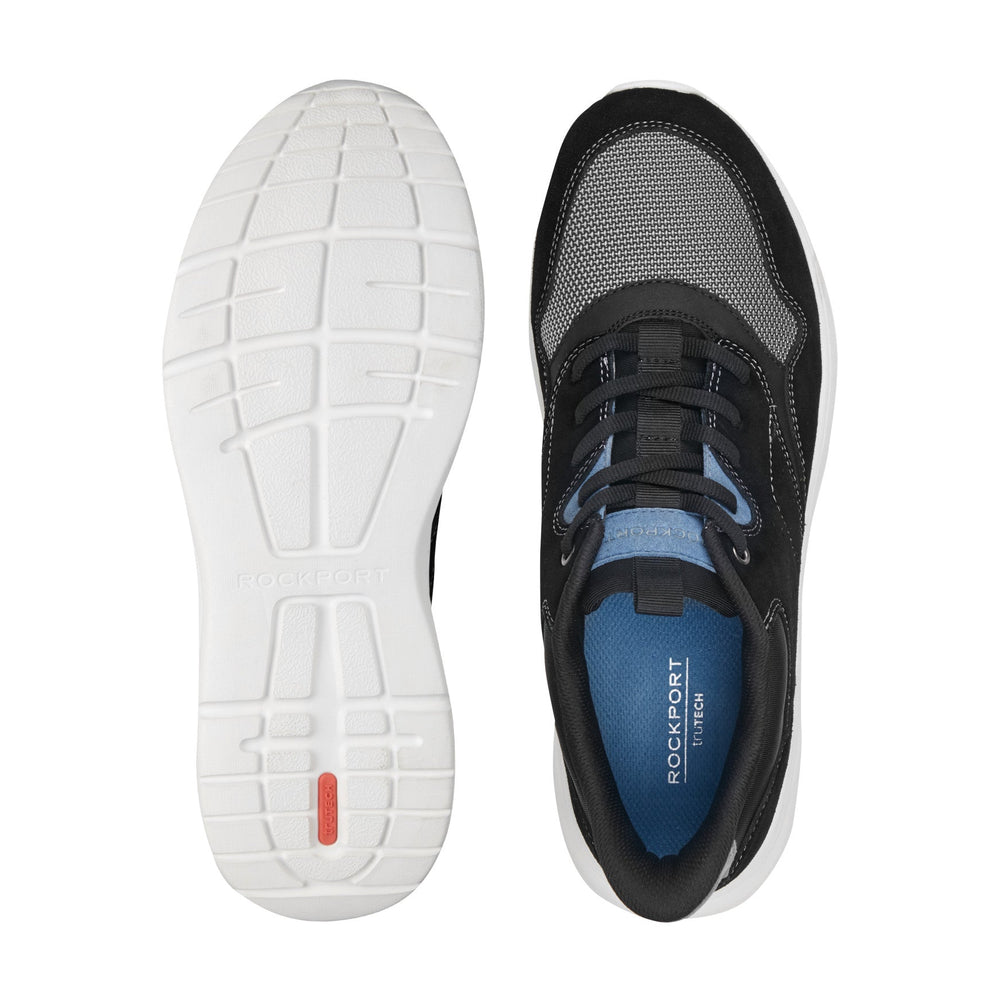 Rockport Men / Shawn Step Activated Casual Lace-up Sneakers - Black Suede