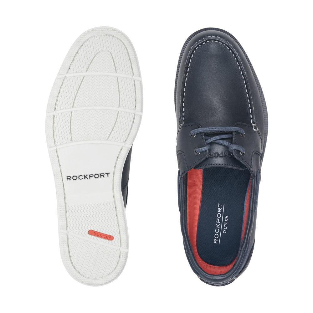 Rockport Men / Southport Boat Shoe - Dark Blue Leather