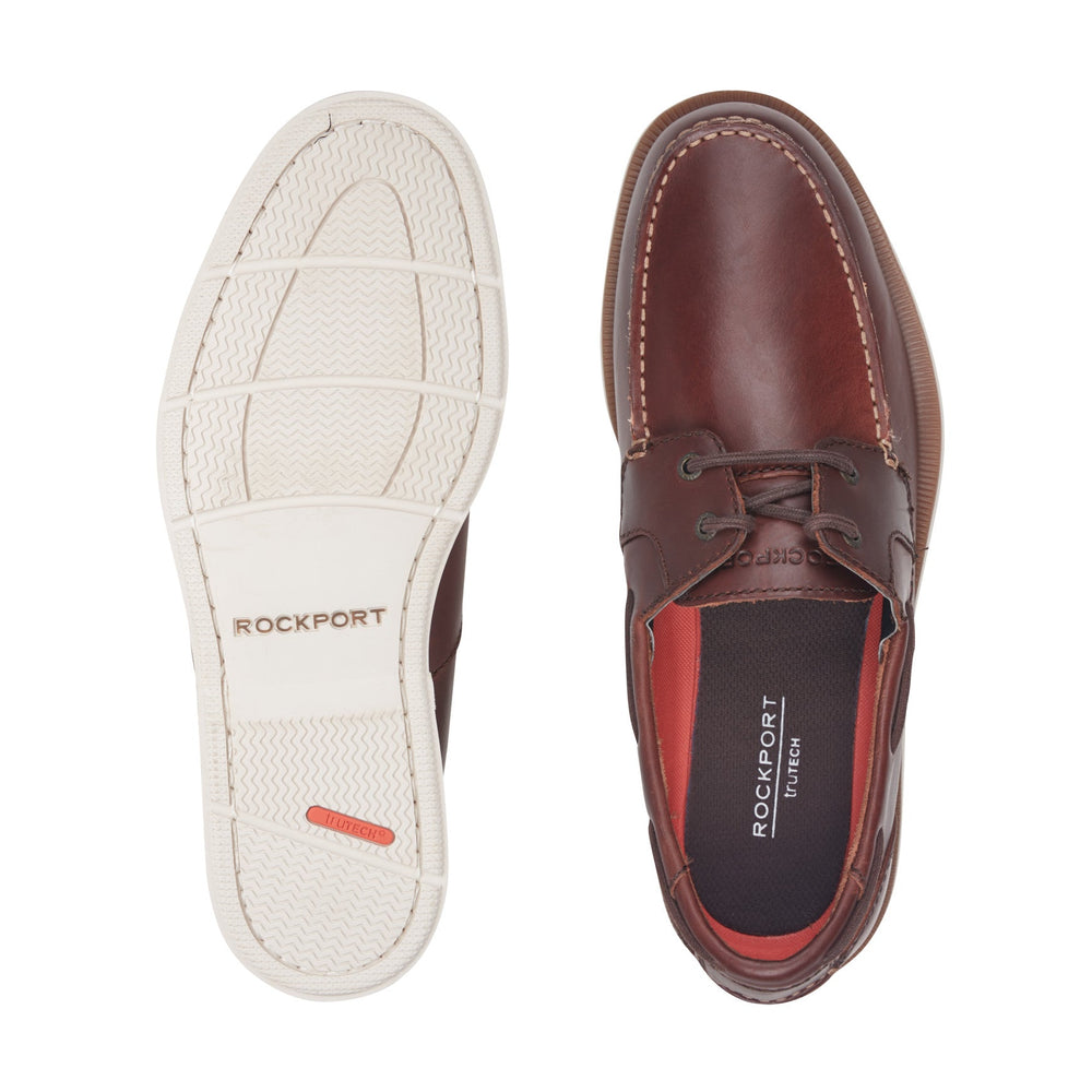 Rockport Men / Southport Boat Shoe - Medium Brown Leather