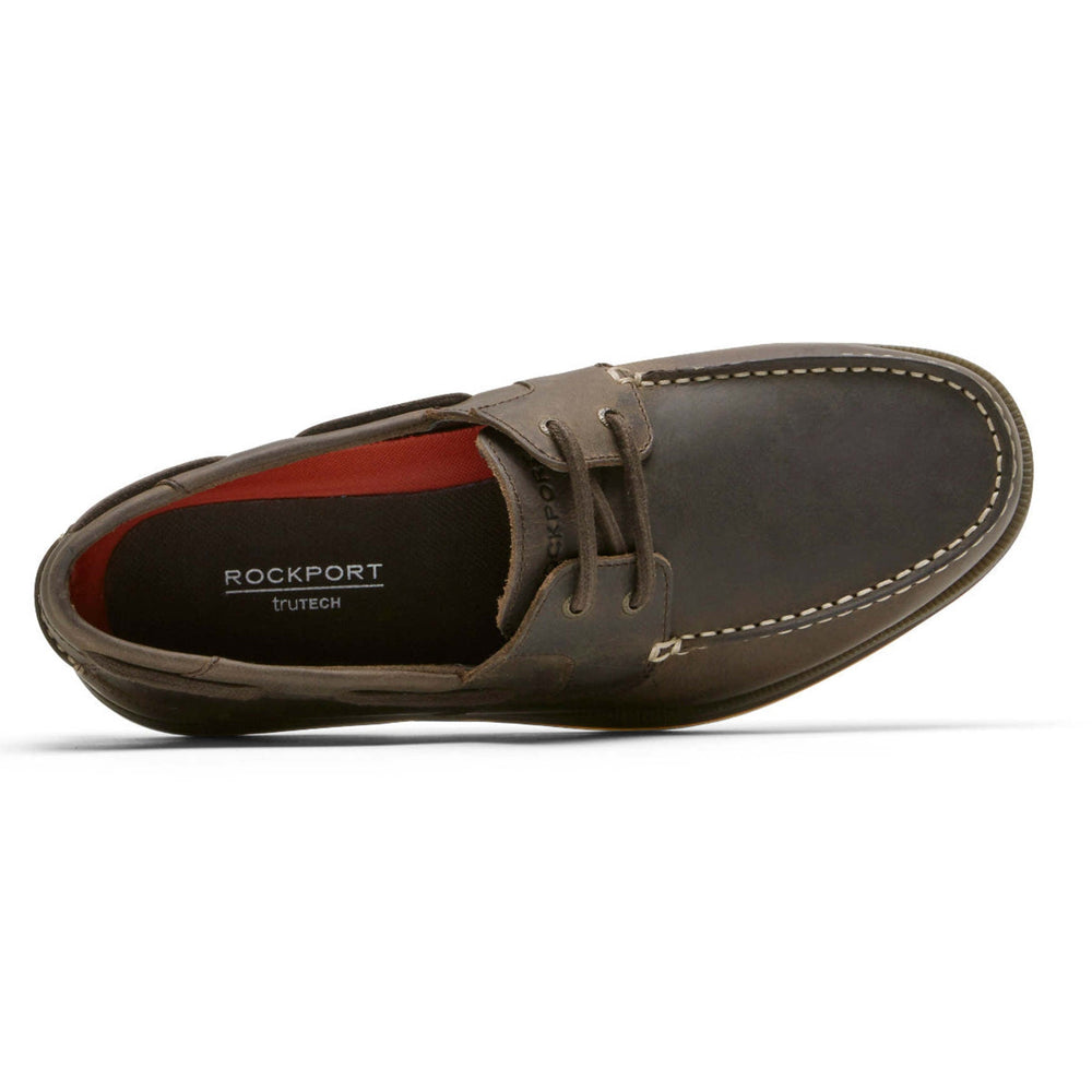 Rockport Men / Southport Boat Shoe - Oat Brown Leather