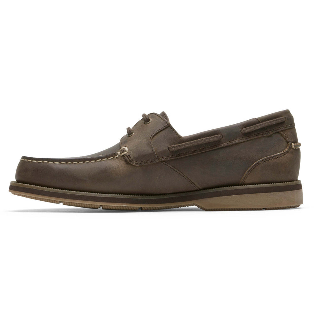 Rockport Men / Southport Boat Shoe - Oat Brown Leather