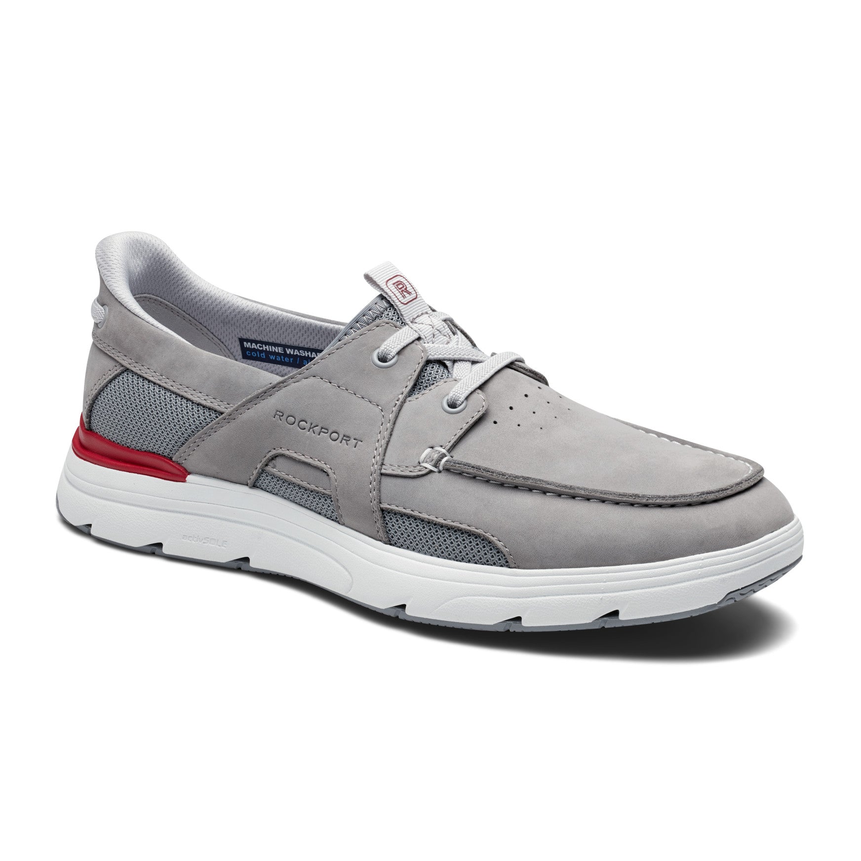 Rockport Men / Seadon Step Activated Sneakers - Light Gray Nubuck