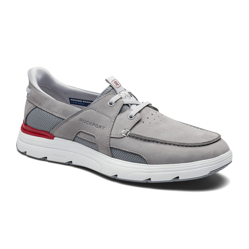 Rockport Men / Seadon Step Activated Sneakers - Light Gray Nubuck