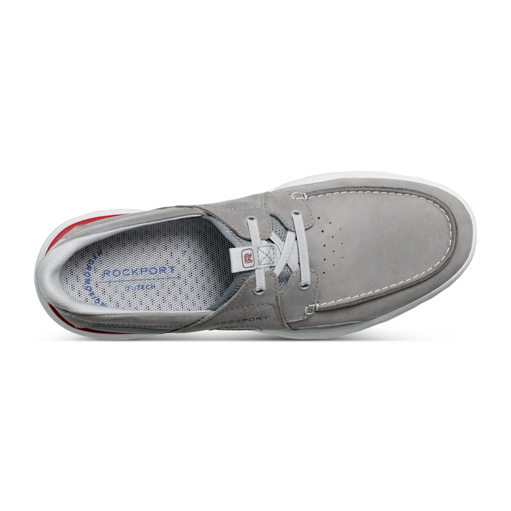 Rockport Men / Seadon Step Activated Sneakers - Light Gray Nubuck