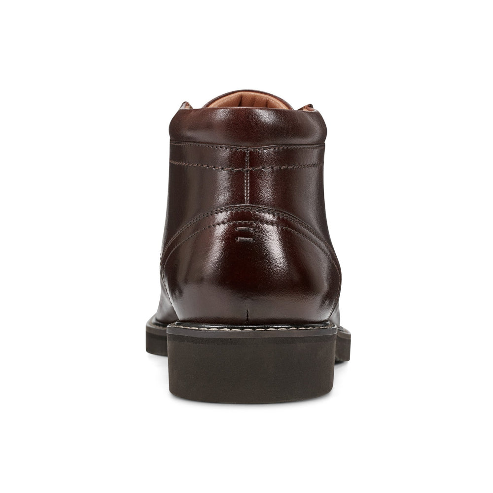 Rockport Men / Flynn Lace-up Almond Toe Casual Boots - Dark Brown Leather
