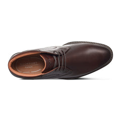 Rockport Men / Flynn Lace-up Almond Toe Casual Boots - Dark Brown Leather