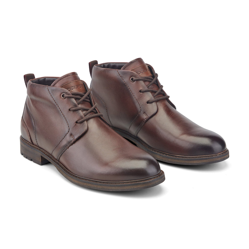 Rockport Men / Tolan Lace-Up Leather Chukka Boots - Medium Brown Leather