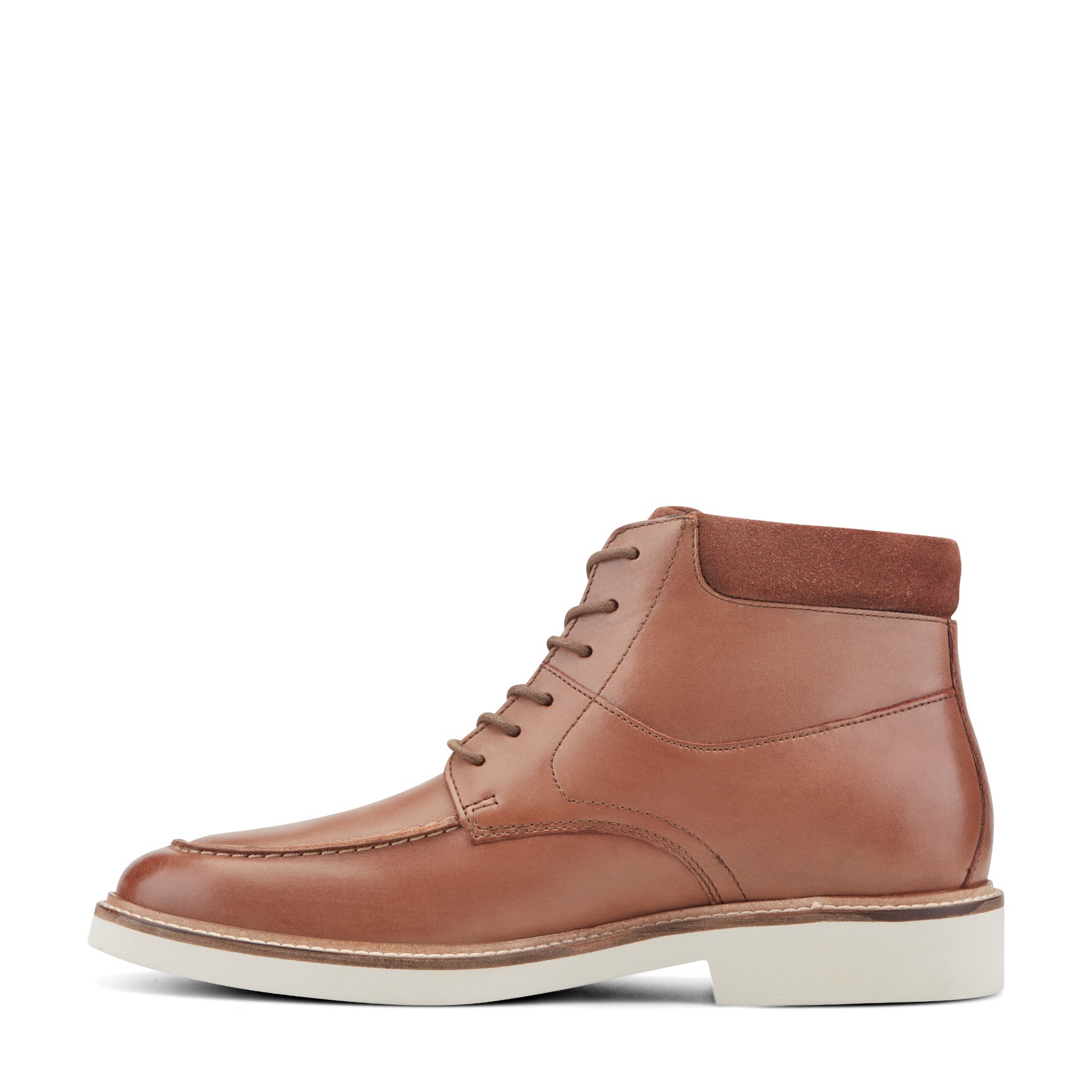Rockport Men / Macklin Moc Toe Lace-Up Leather Boots - Medium Natural Leather