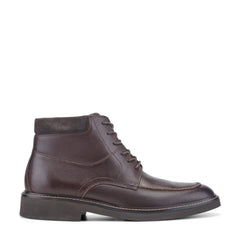 Rockport Men / Macklin Moc Toe Lace-Up Leather Boots - Dark Brown Leather