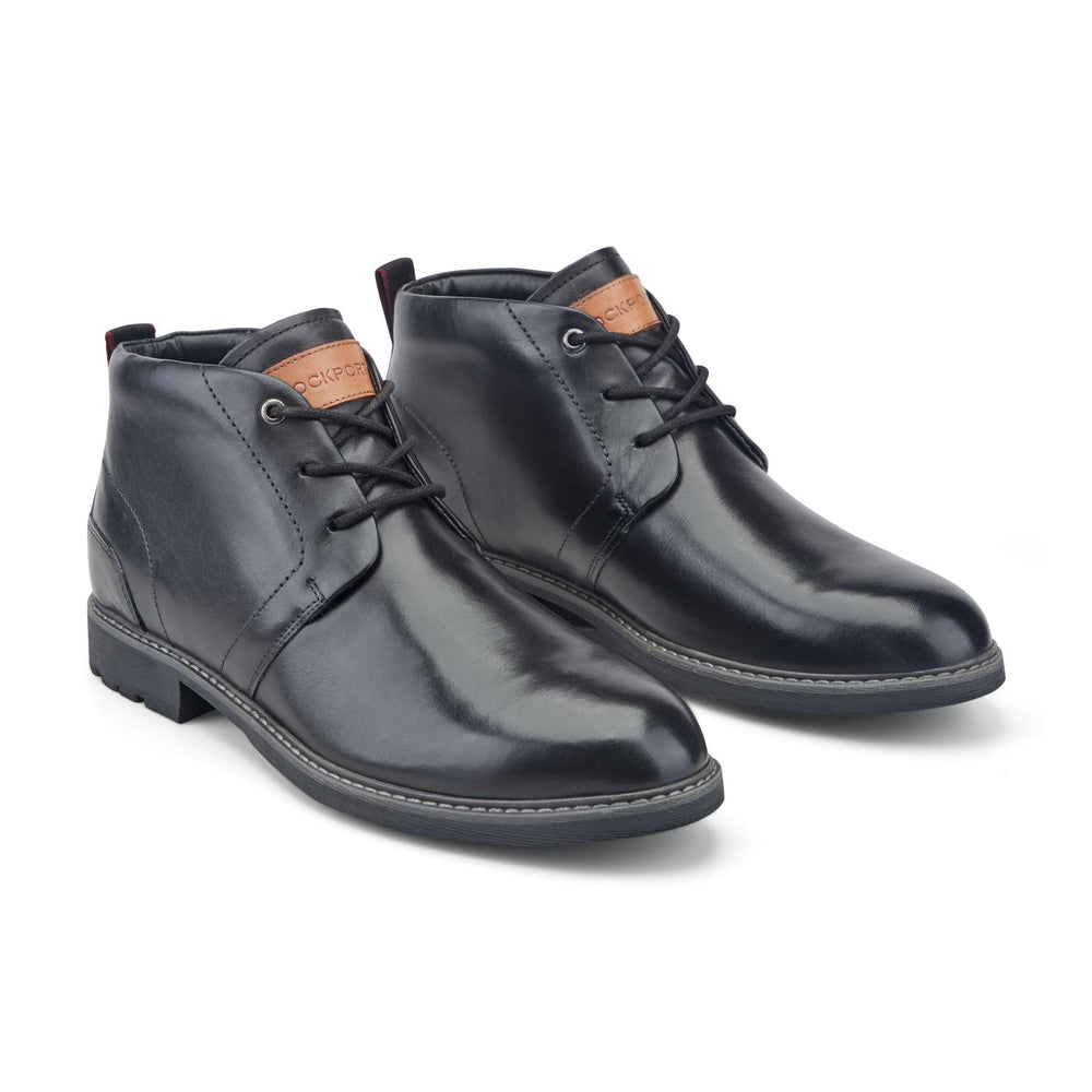 Rockport Men / Tolan Lace-Up Leather Chukka Boots - Black Leather