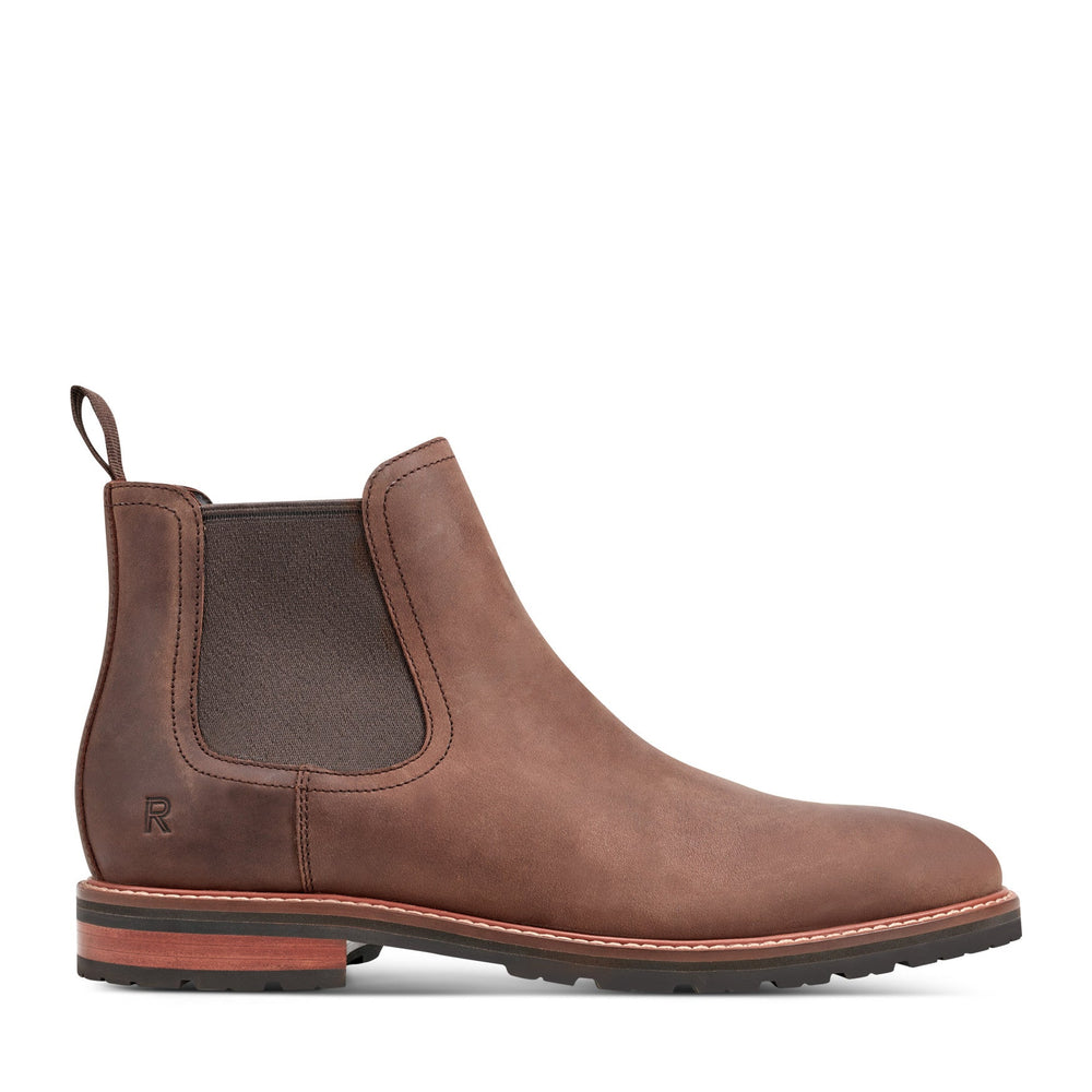 Rockport Men / Cassius Slip-on Almond Toe Boots - Light Brown Leather
