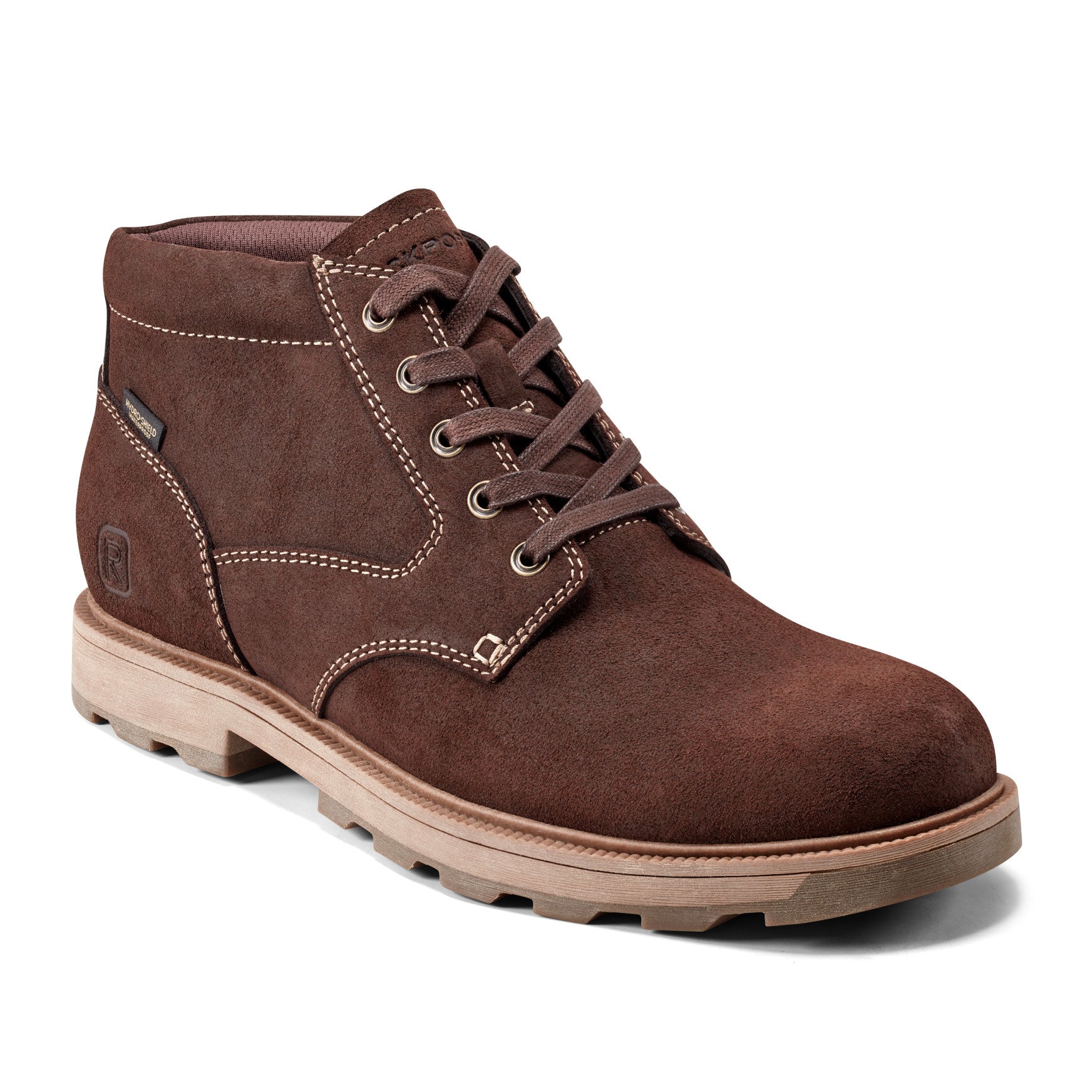 Rockport Men / Seamus Waterproof Casual Lace-up Boots - Dark Brown Suede