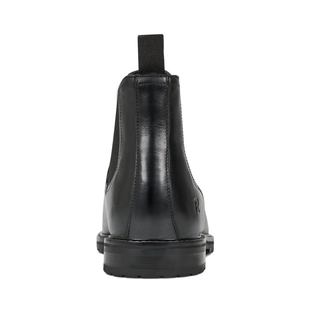 Rockport Men / Cassius Slip-on Almond Toe Boots - Black Leather