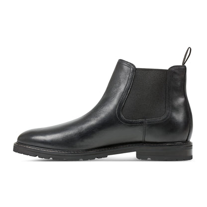 Rockport Men / Cassius Slip-on Almond Toe Boots - Black Leather