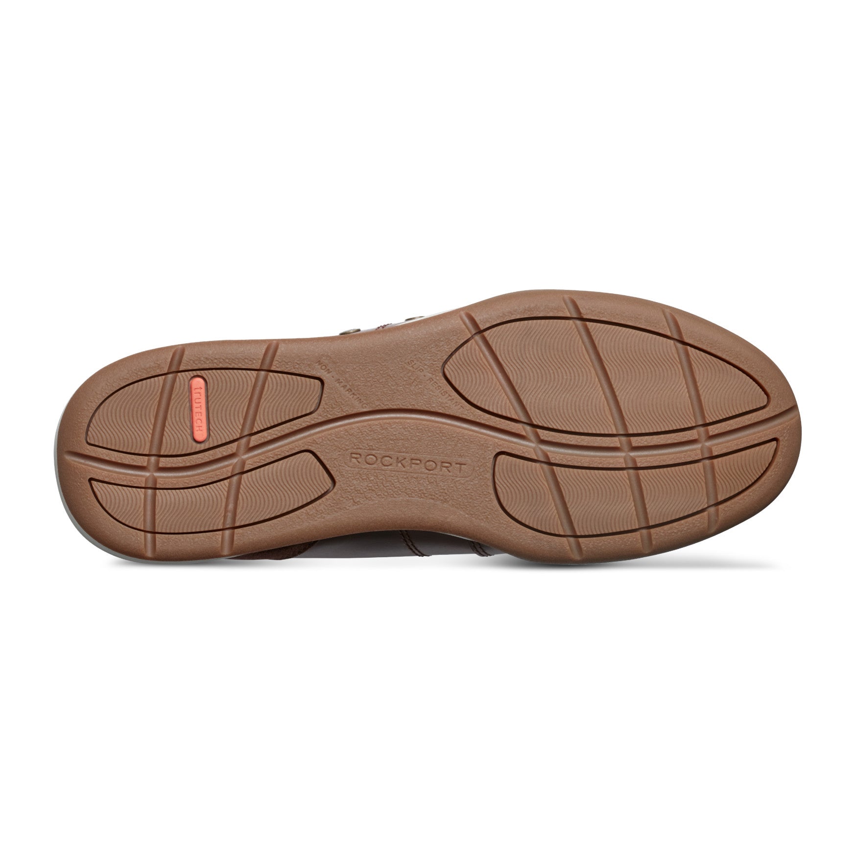 Rockport Men / Wentworth Round Toe Casual Flat Boat Shoe - Dark Natural