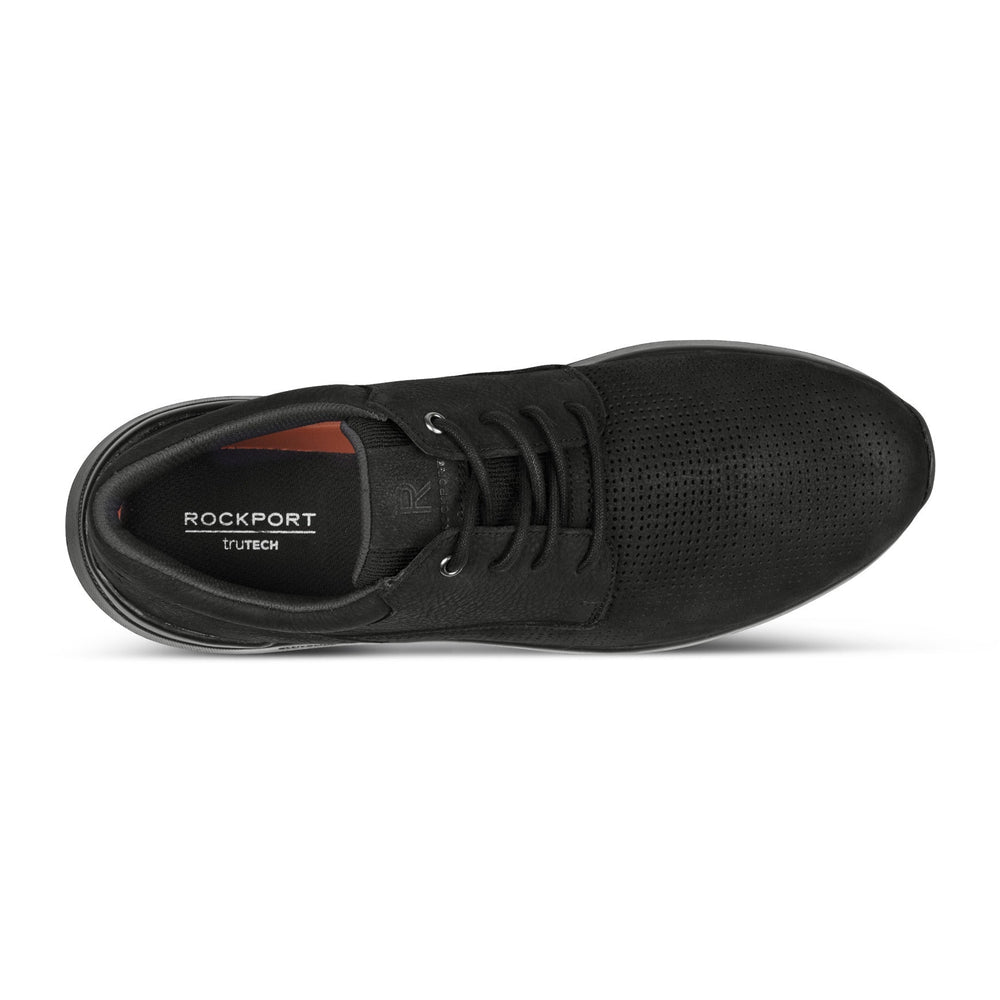 Rockport Men / Jaimie Lace-up Sneakers - Black Leather