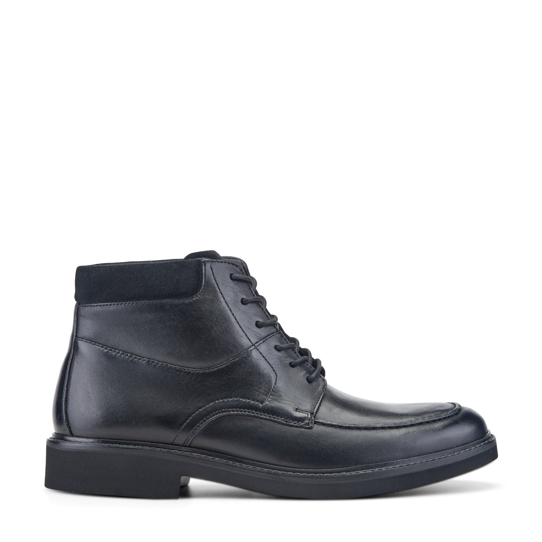 Rockport Men / Macklin Moc Toe Lace-Up Leather Boots - Black Leather