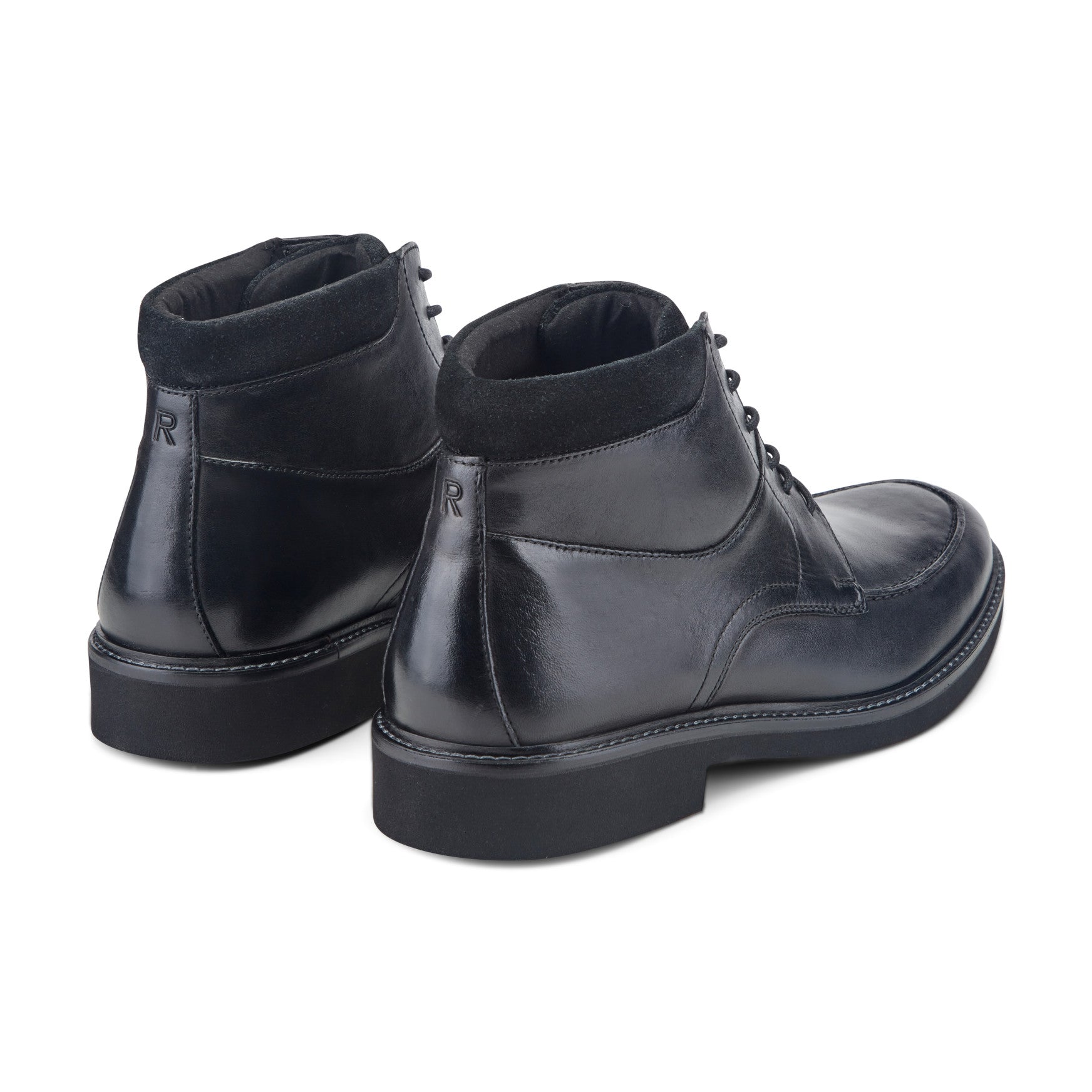 Rockport Men / Macklin Moc Toe Lace-Up Leather Boots - Black Leather