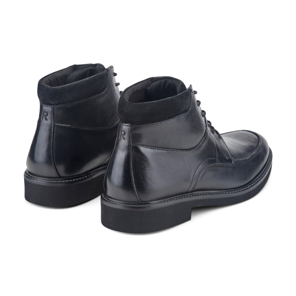 Rockport Men / Macklin Moc Toe Lace-Up Leather Boots - Black Leather