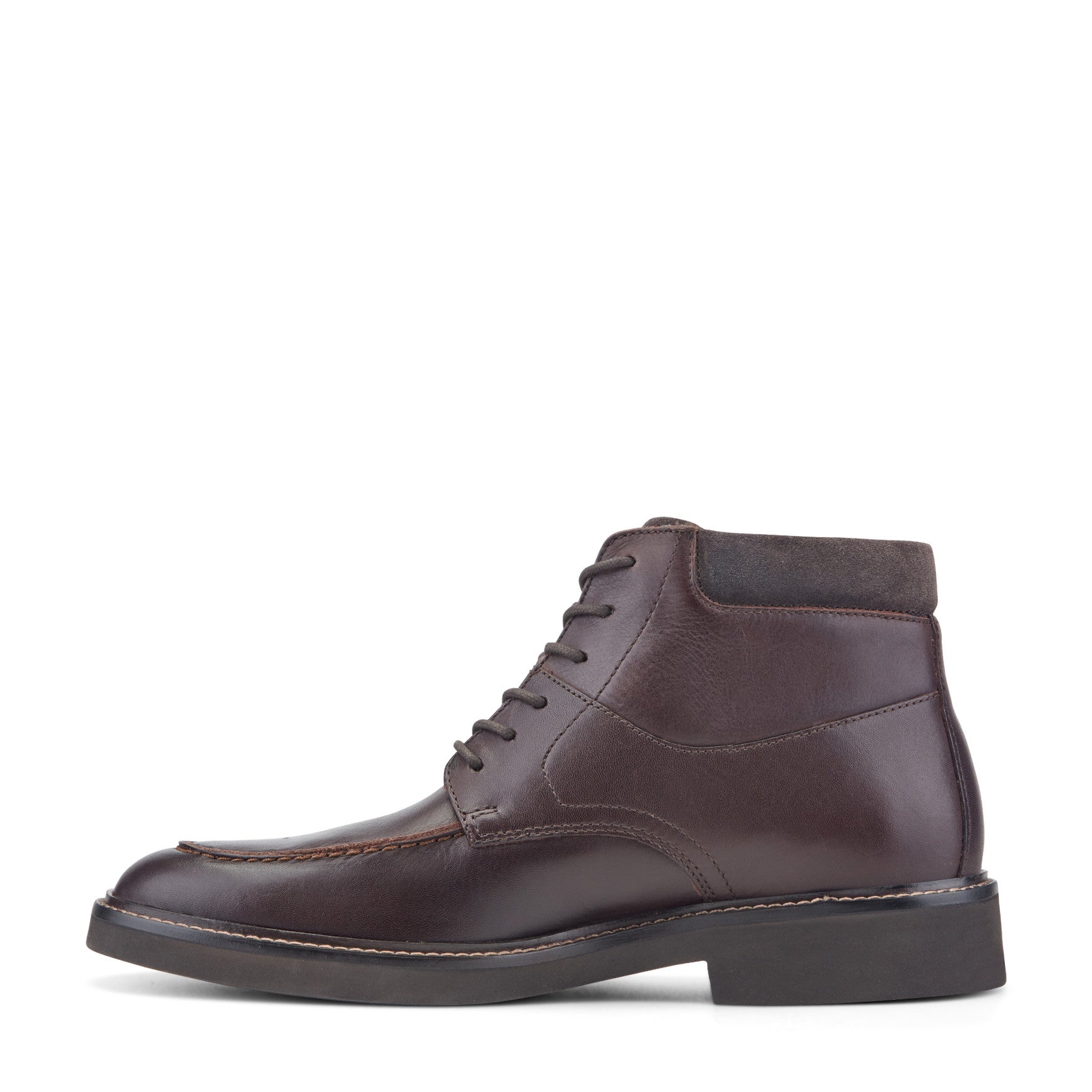 Rockport Men / Macklin Moc Toe Lace-Up Leather Boots - Dark Brown Leather