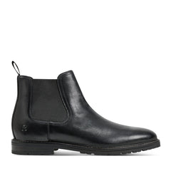 Rockport Men / Cassius Slip-on Almond Toe Boots - Black Leather