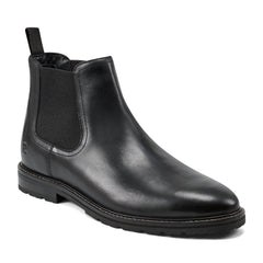 Rockport Men / Cassius Slip-on Almond Toe Boots - Black Leather