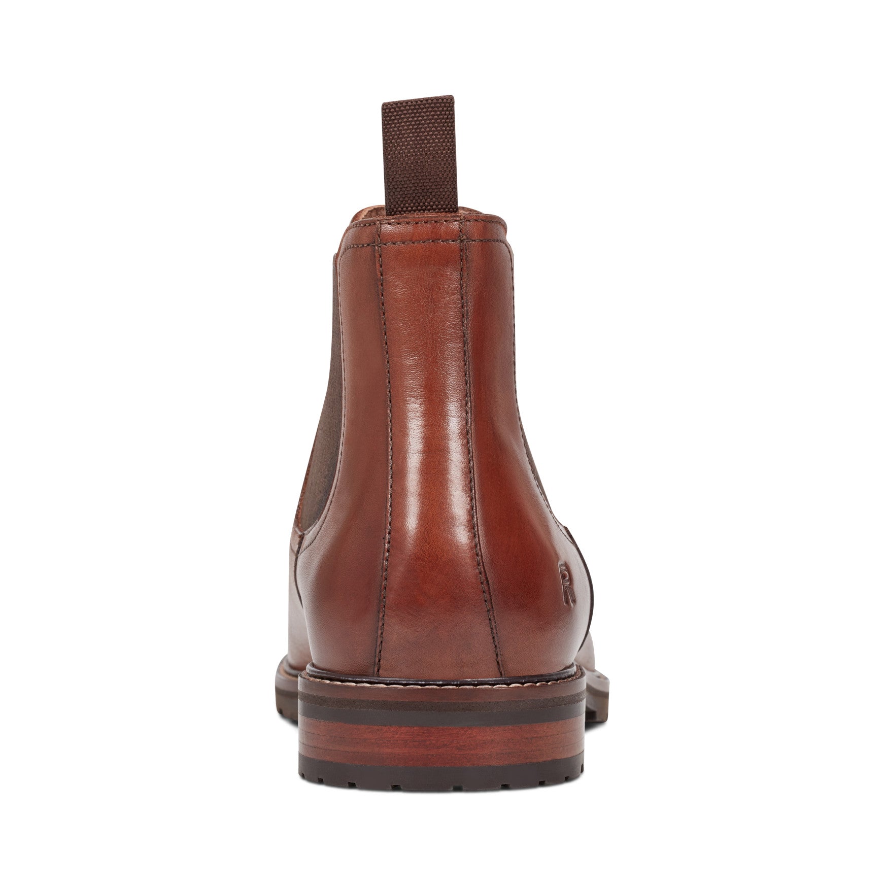 Rockport Men / Cassius Slip-on Almond Toe Boots - Dark Natural Leather