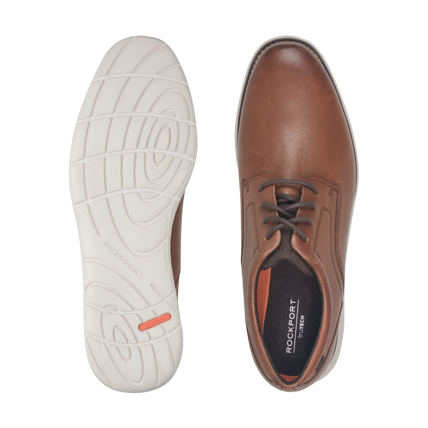 Rockport Men / Garett Plain Toe Oxford - Cognac Leather