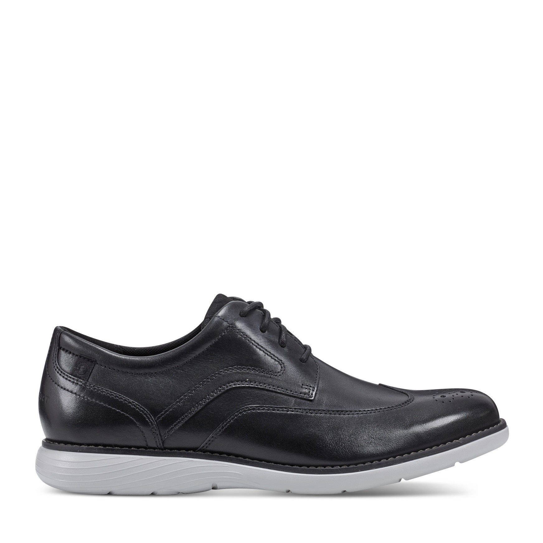 Rockport Men / Garett Wing Tip Oxford - Black Vapor Leather