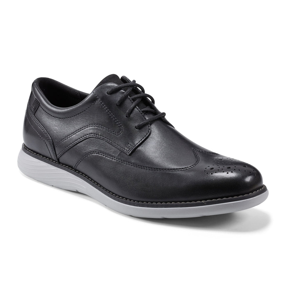Rockport Men / Garett Wing Tip Oxford - Black Vapor Leather