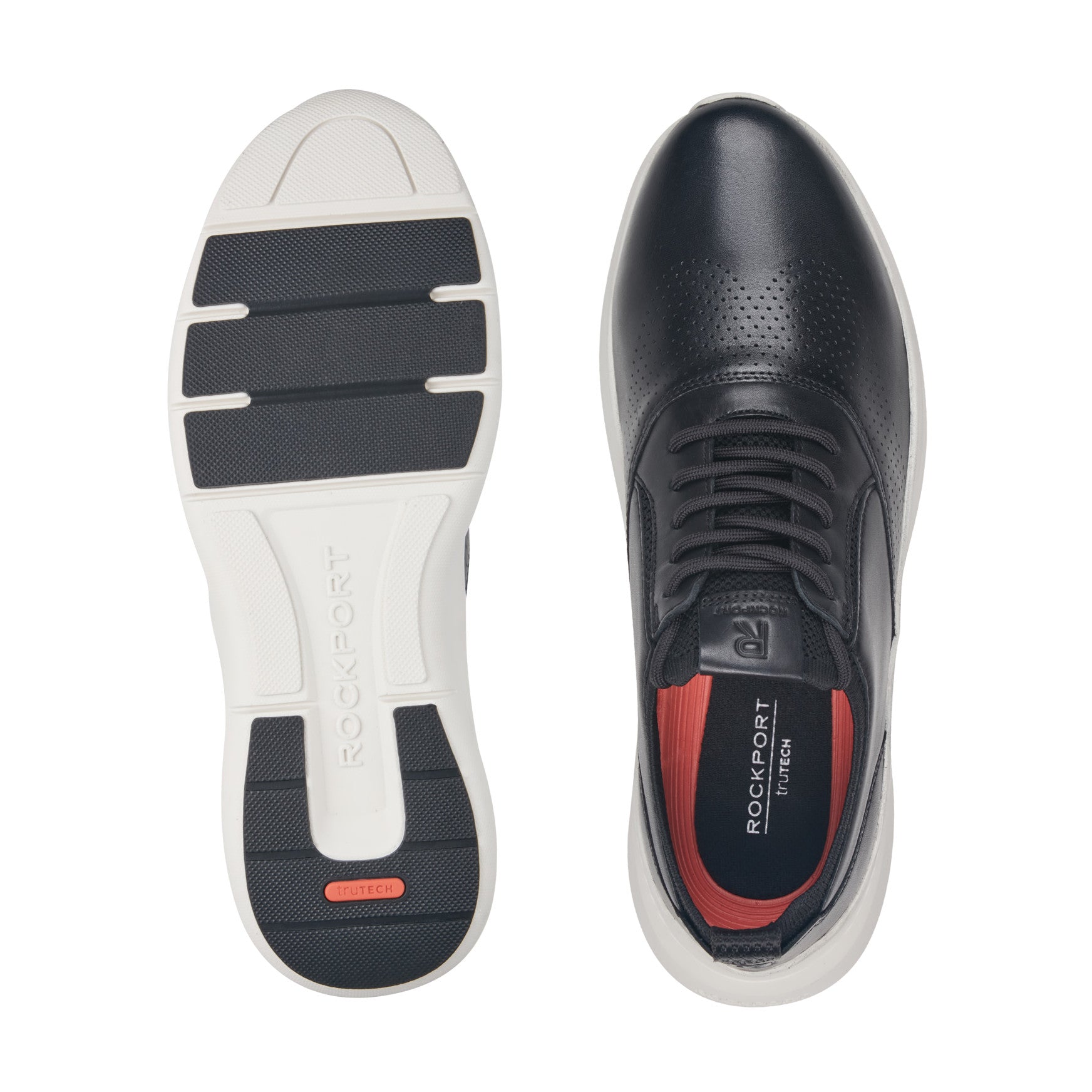 Rockport Men / Jeffson Casual Lace-up Sneakers - Black Leather