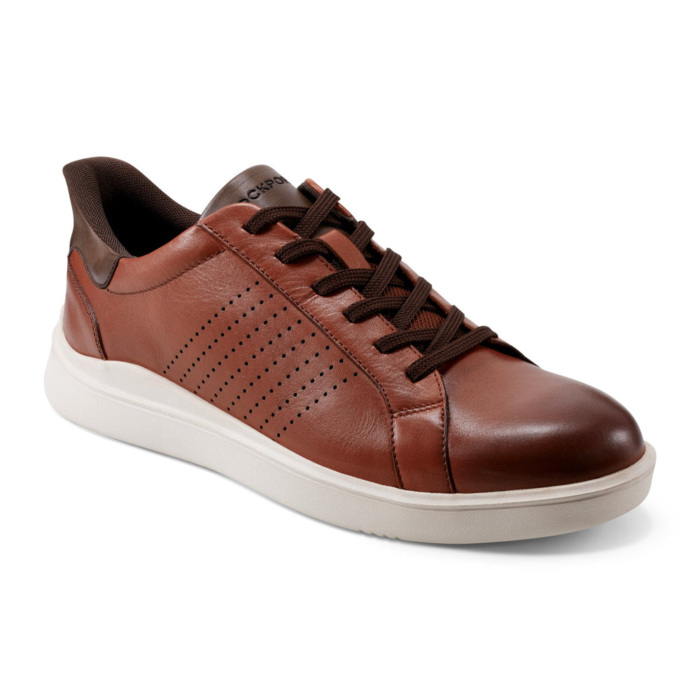 Rockport Men / Tristen Step Activated Lace-Up - Dark Natural Leather