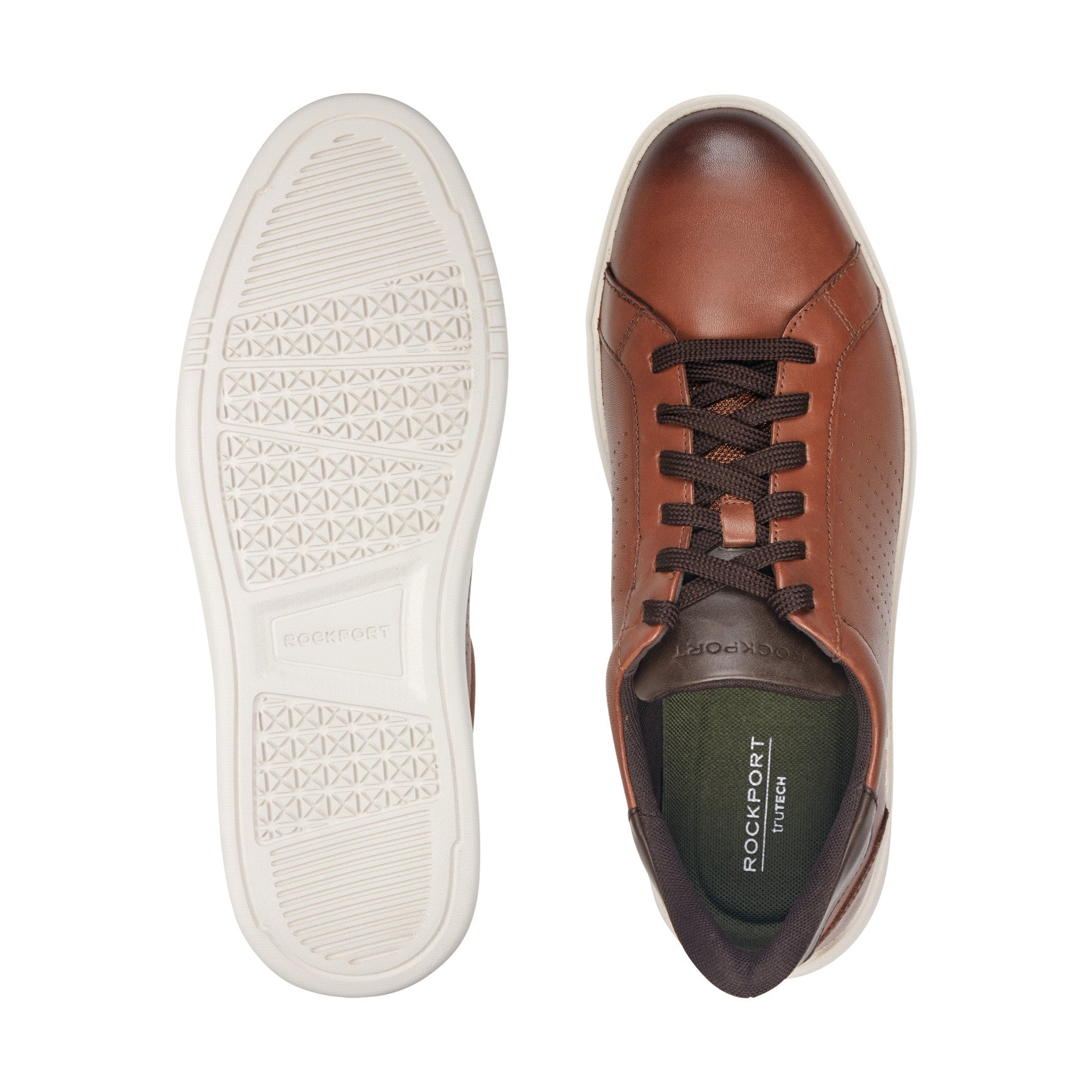 Rockport Men / Tristen Step Activated Lace-Up - Dark Natural Leather