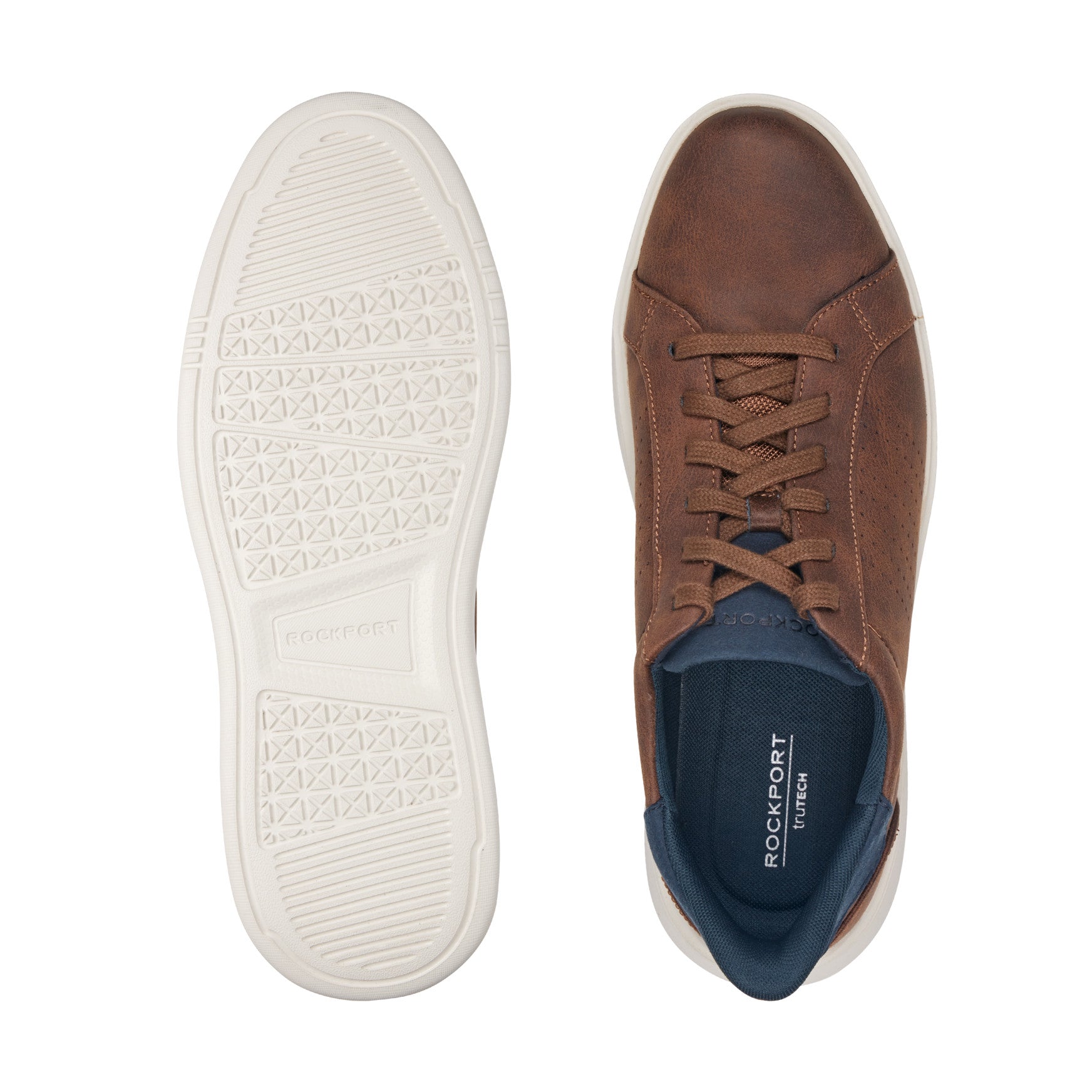 Rockport Men / Tristen Step Activated Lace-Up - Medium Brown Leather