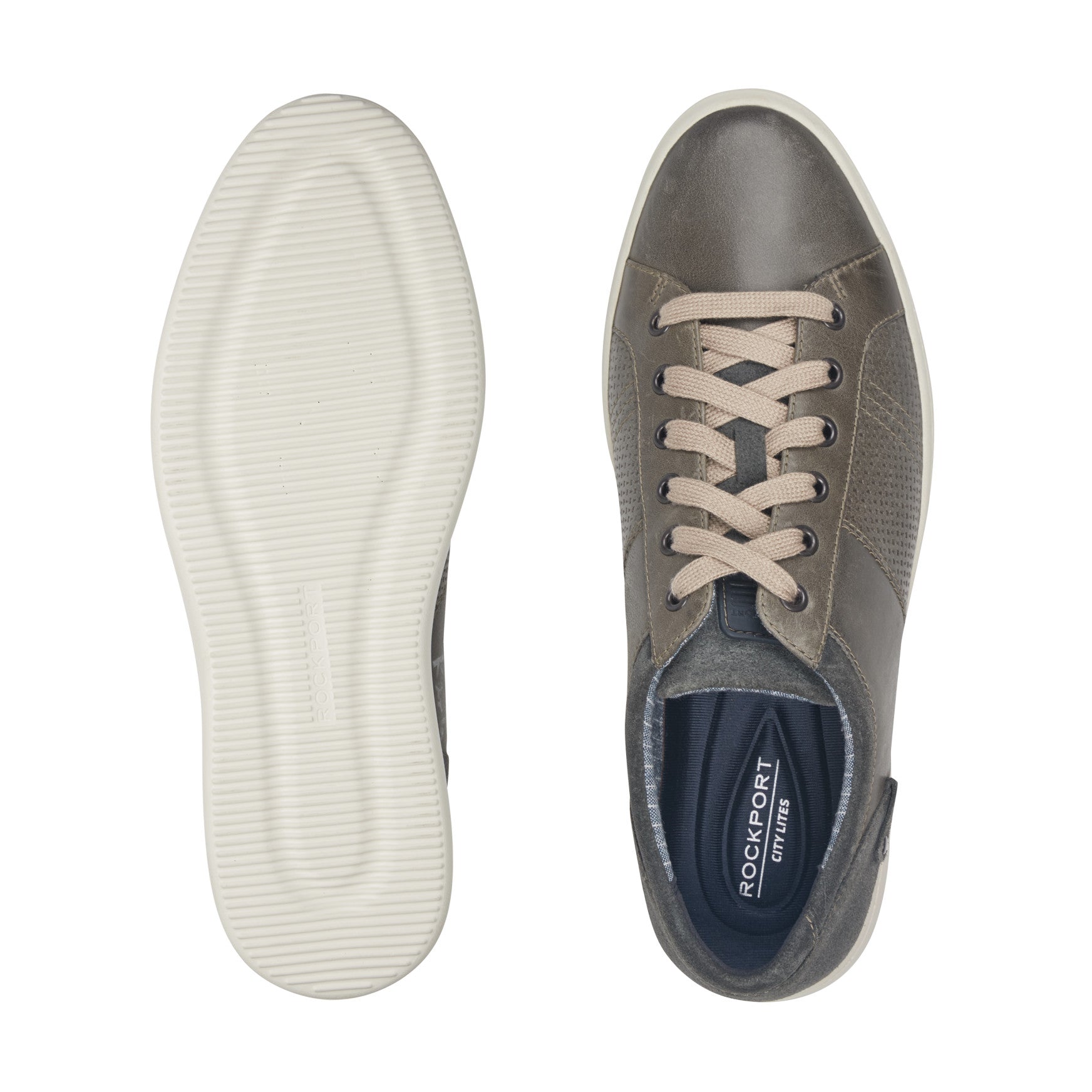 Rockport Men / Colle Lace-to-Toe Sneaker - Blue/Gray Leather