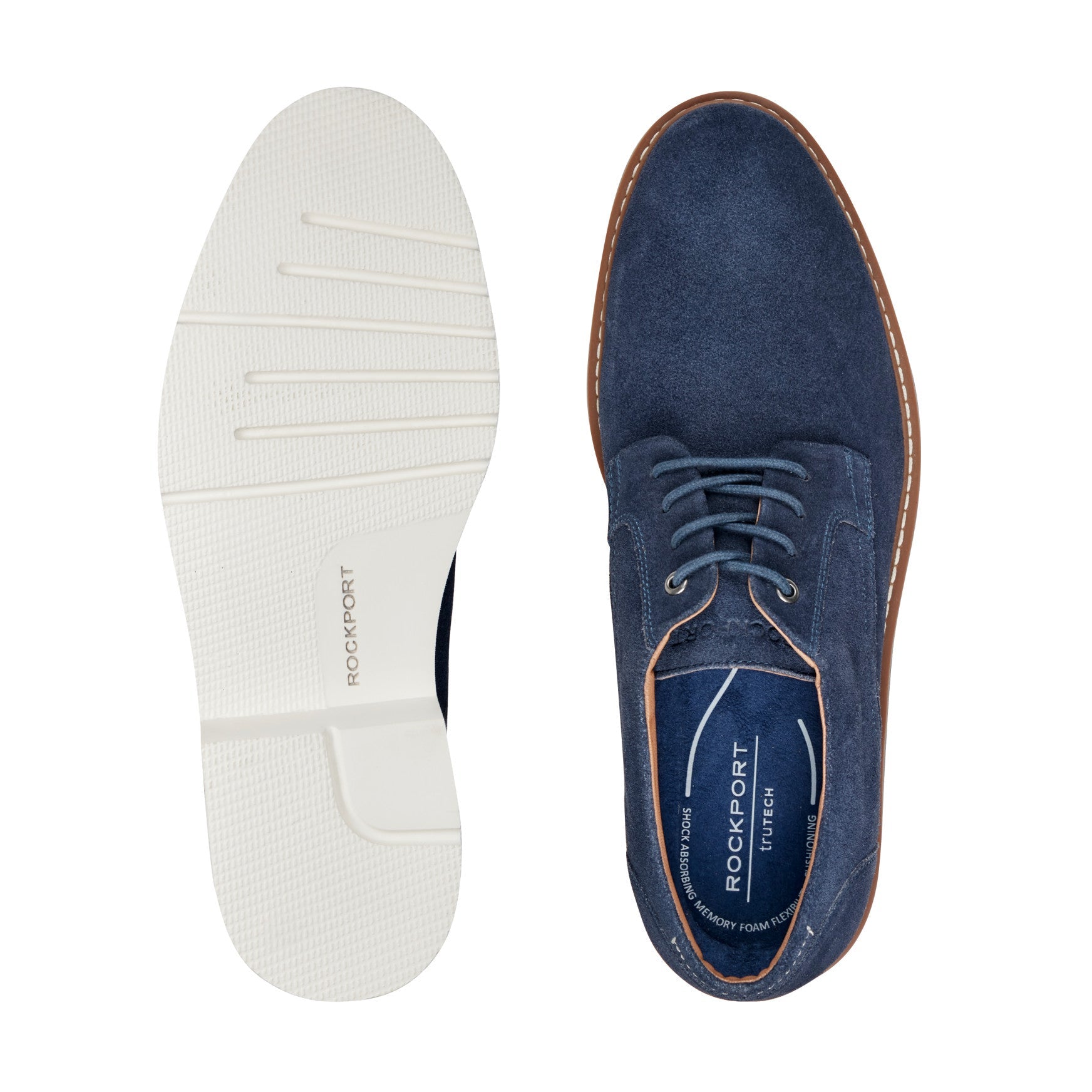 Rockport Men / Foley Lace-up Casual Oxfords - Navy Blue Suede