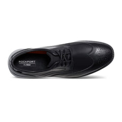 Rockport Men / Garett Wing Tip Oxford - Black Vapor Leather