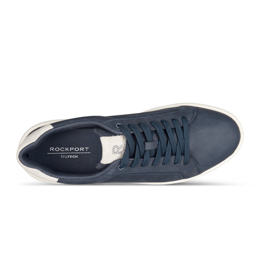 Rockport Men / Lite Court Lace-up Casual Sneakers - Dark Blue Leather