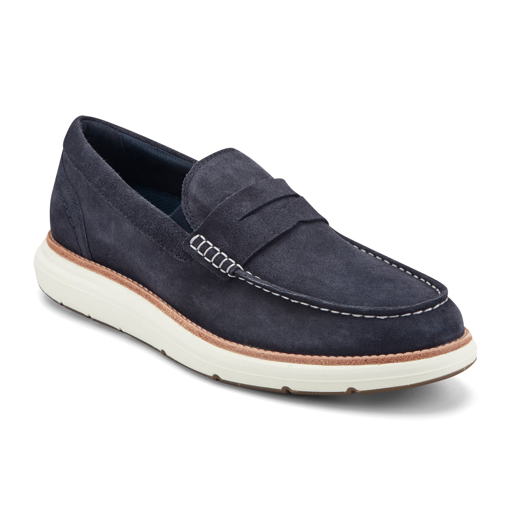 Rockport Men / Total Motion Cadwyn Loafers - Dark Blue Suede