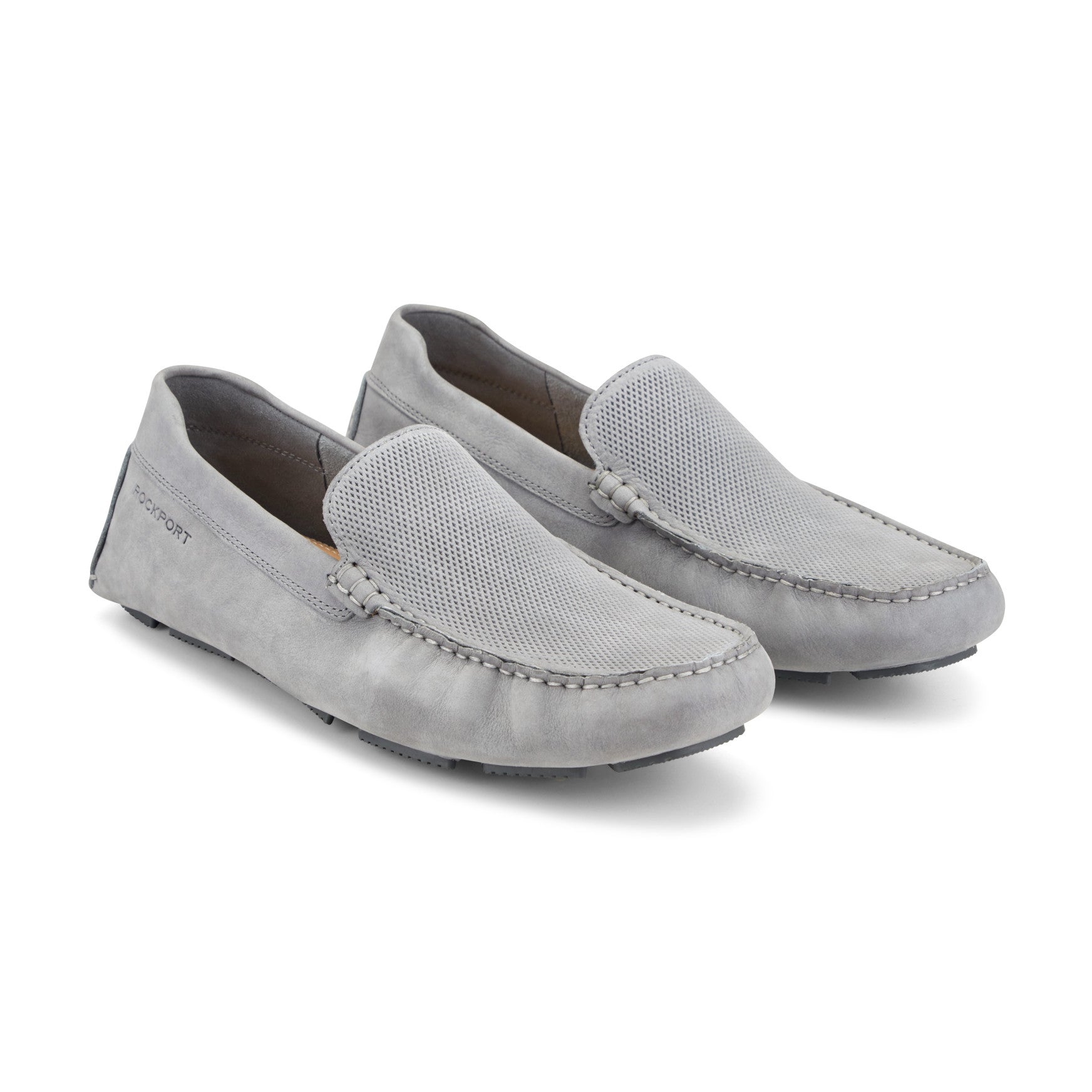 Rockport Men / Rodger Loafers - Light Gray Suede