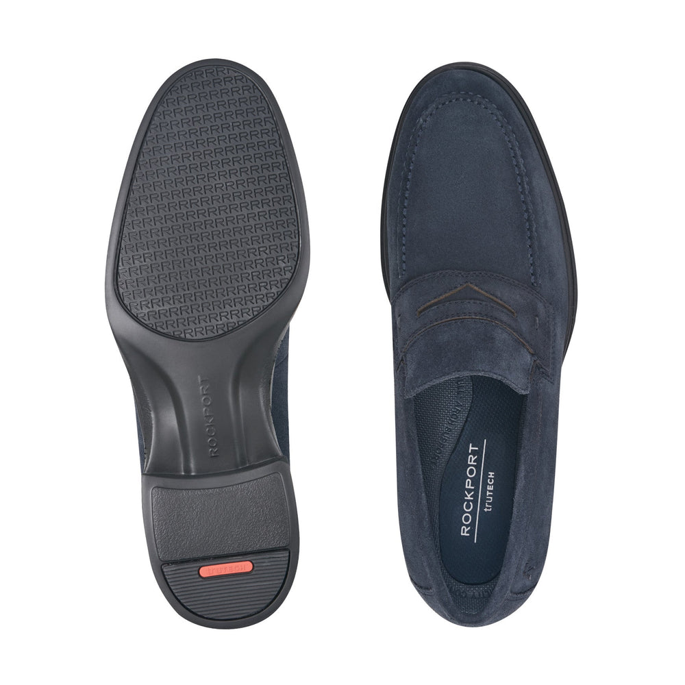 Rockport Men / Keenan Penny Loafers - Dark Blue Suede