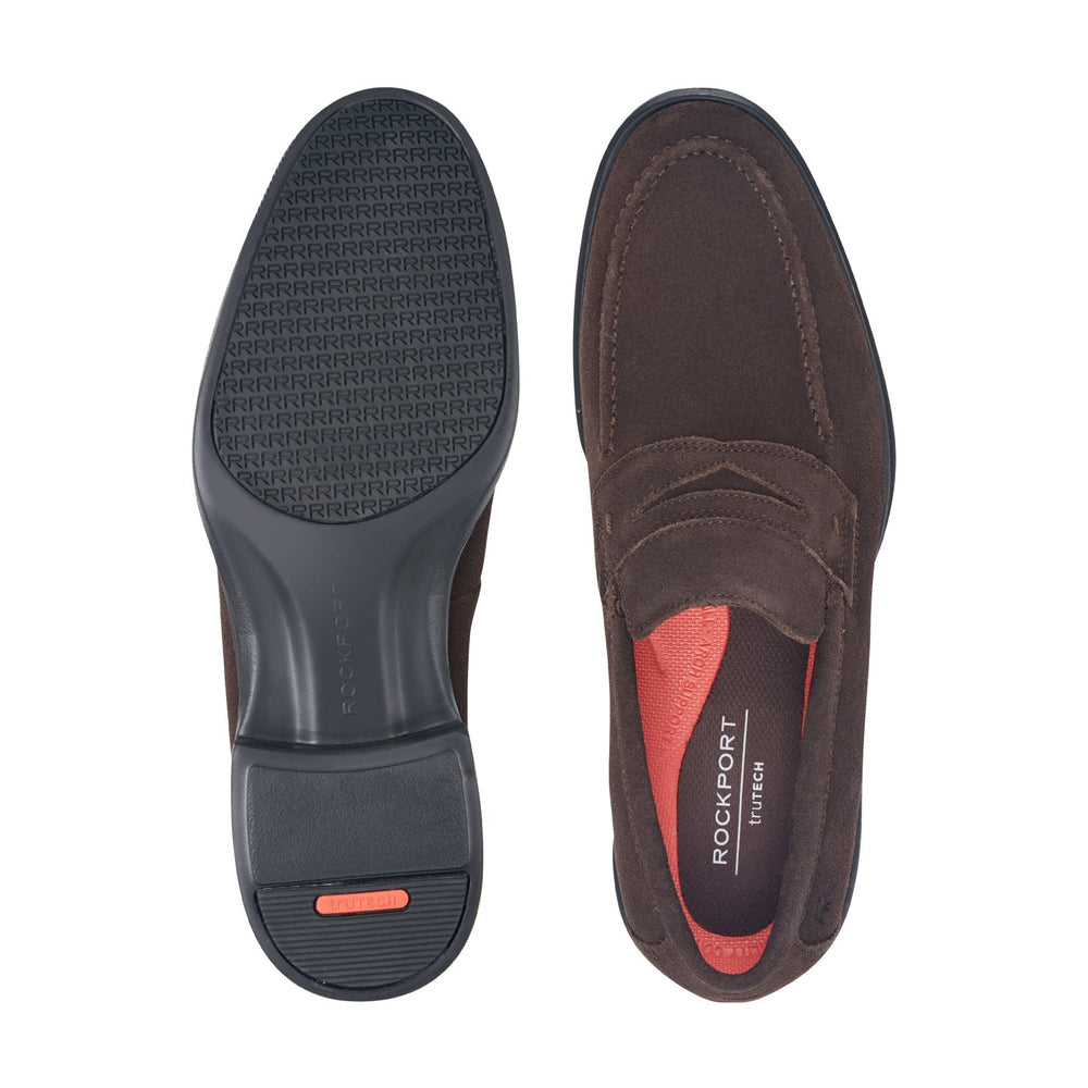 Rockport Men / Keenan Penny Loafers - Dark Brown Suede