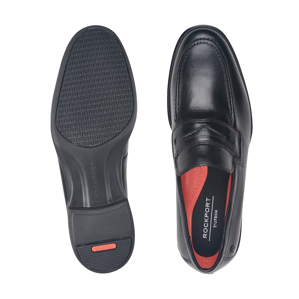 Rockport Men / Keenan Penny Loafers - Black Leather