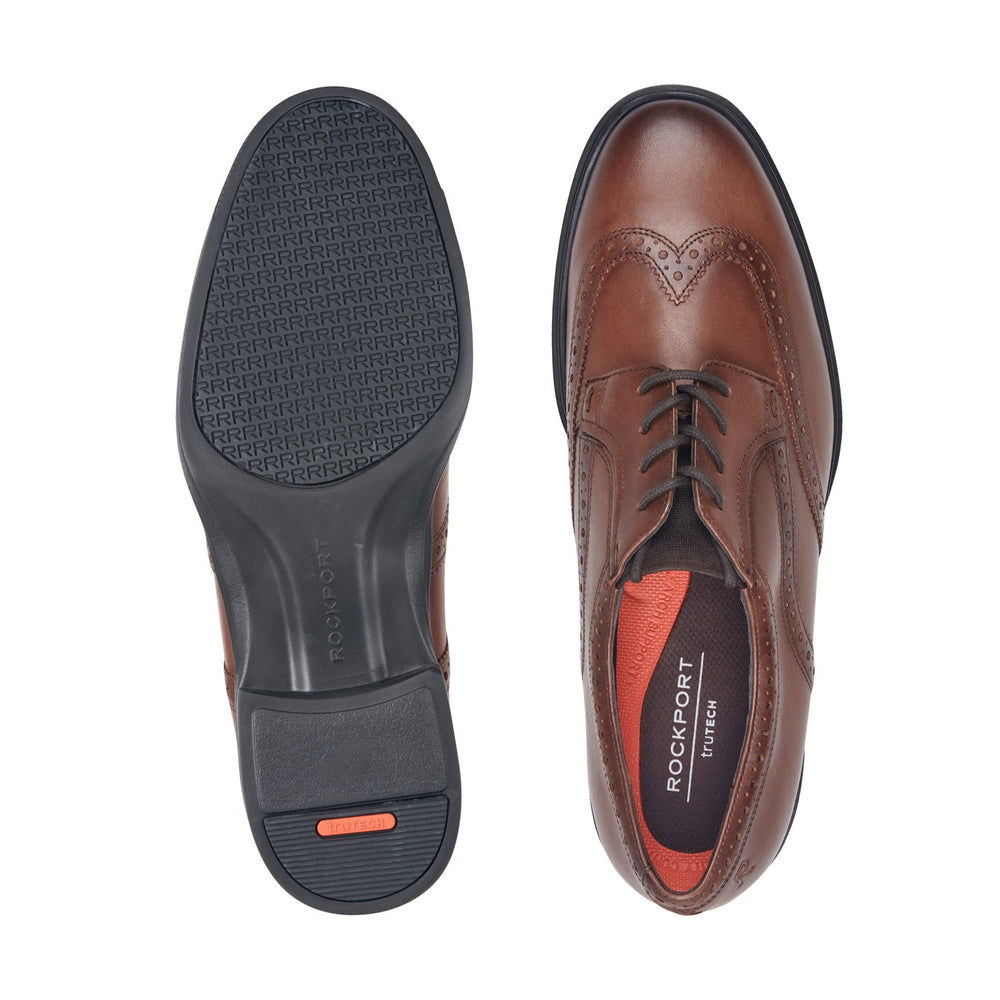 Rockport Men / Keegan Dress Wing Tip Lace-up Oxfords - Medium Natural Leather