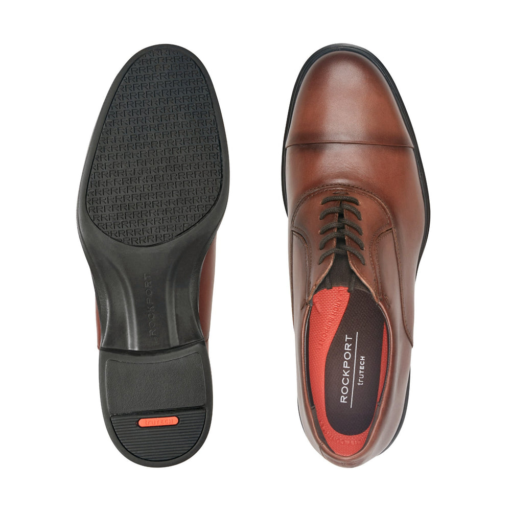 Rockport Men / Keefe Dress Cap Toe Lace-up Oxfords - Medium Natural Leather