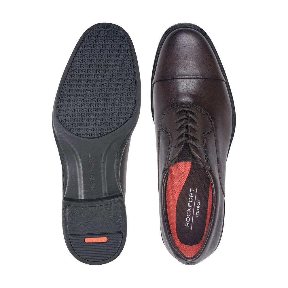 Rockport Men / Keefe Dress Cap Toe Lace-up Oxfords - Dark Brown Leather