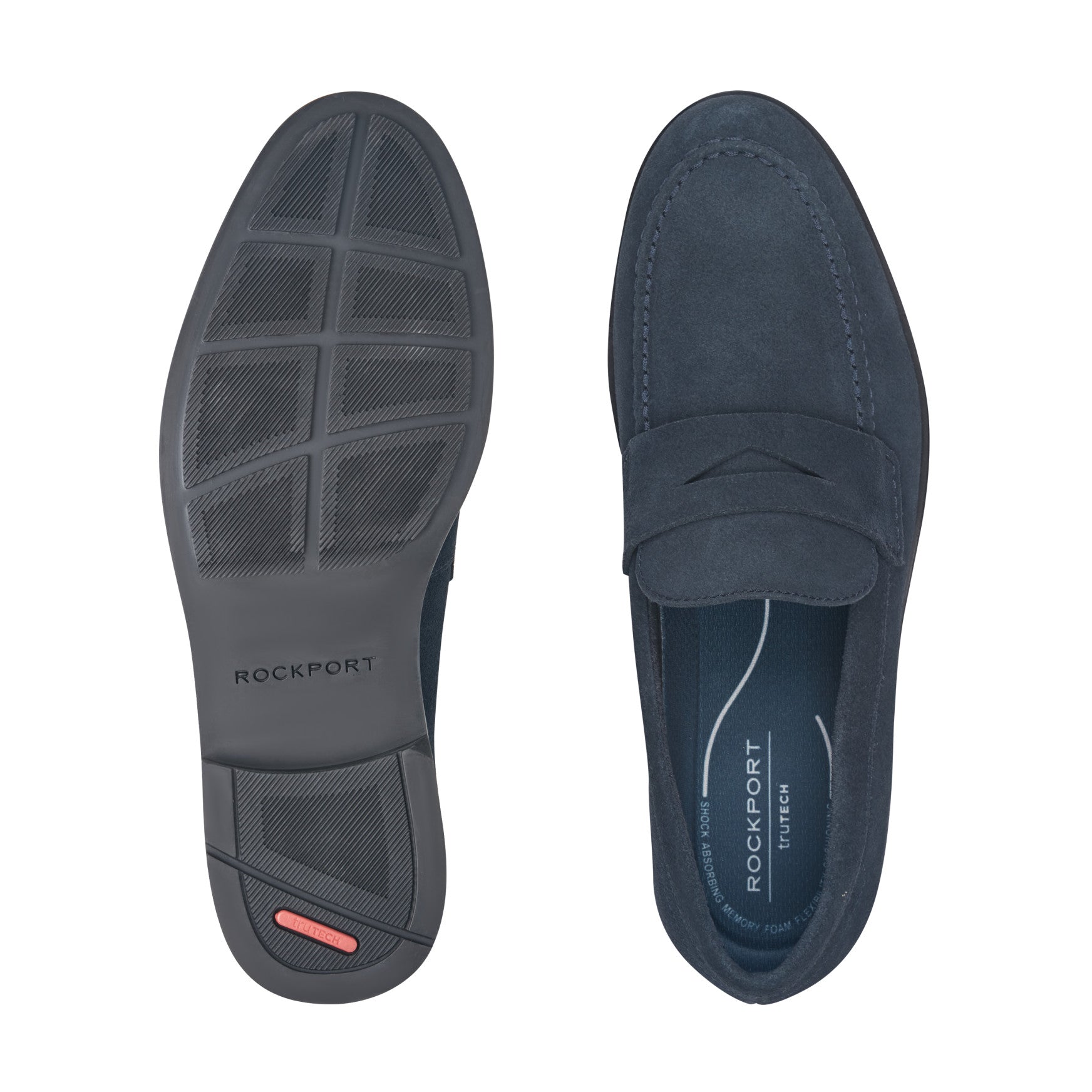 Rockport Men / Sutton Penny Loafers - Dark Blue Suede