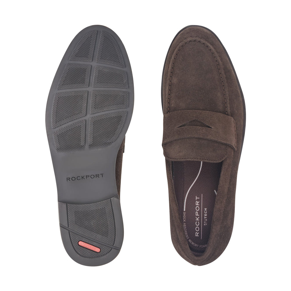 Rockport Men / Sutton Penny Loafers - Dark Brown Suede