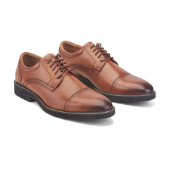 Rockport Men / Findlay Dress Lace-up Almond Toe Oxfords - Medium Natural Leather