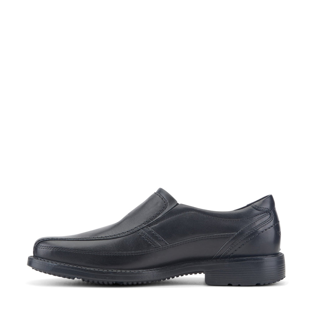 Rockport Men / Style Leader 2 Bike Toe Slip-On - Black Leather
